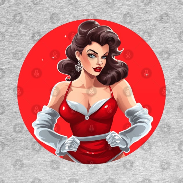 Christmas Pinup Girl by The Little Store Of Magic